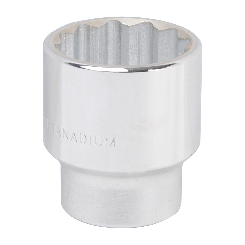 Vulcan MT-SS6054 Drive Socket, 1-11/16 in Socket, 3/4 in Drive, 12-Point, Chrome Vanadium Steel, Chrome