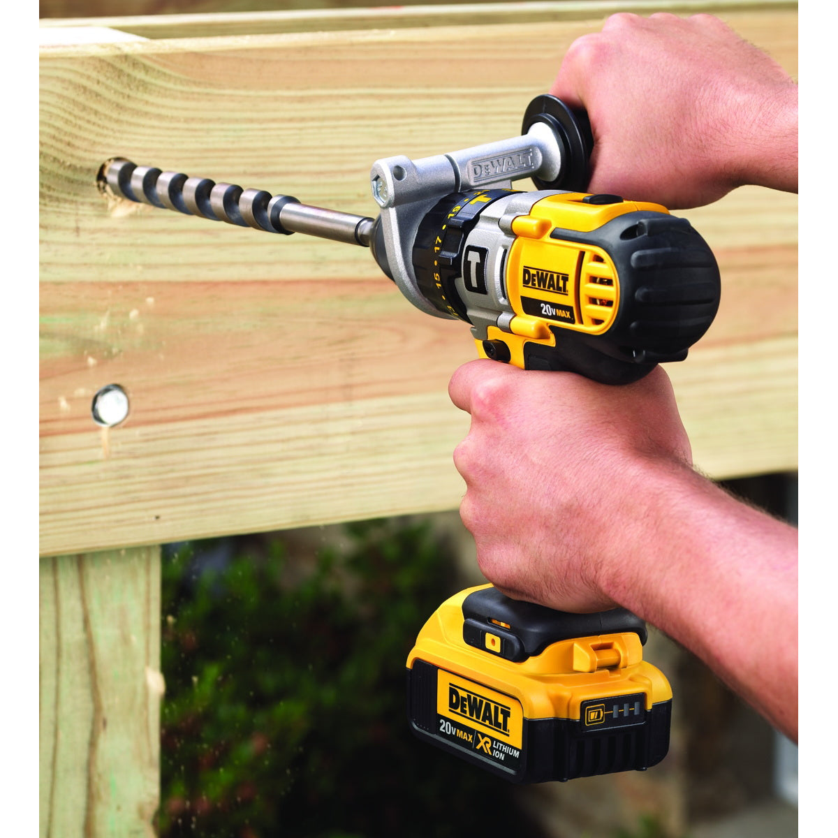 DeWALT DCD985M2 20V Max Premium 3-Speed Hammerdrill Kit (Includes (2) 20V Max XR Batteries, Charger, Side Handle, and Kit Box)