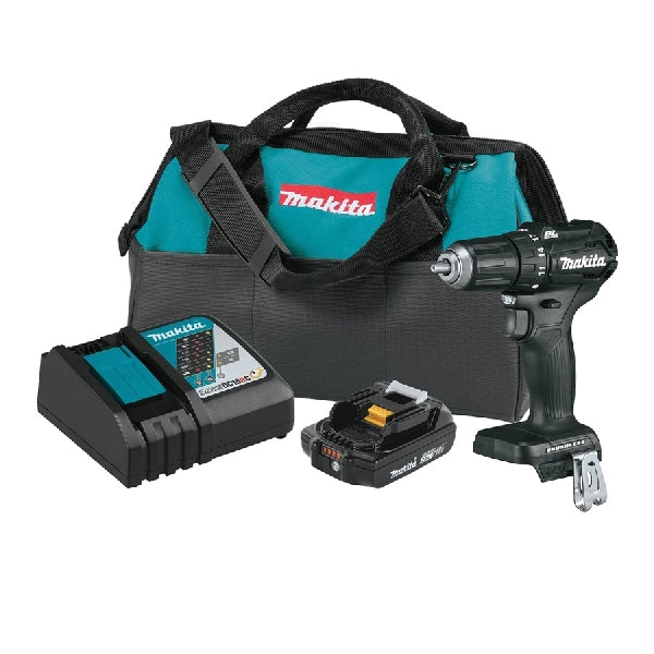 Makita LXT XFD11R1B Drill/Driver Kit, Battery Included, 18 V, 2 Ah, 1/2 in Chuck, Keyless Chuck