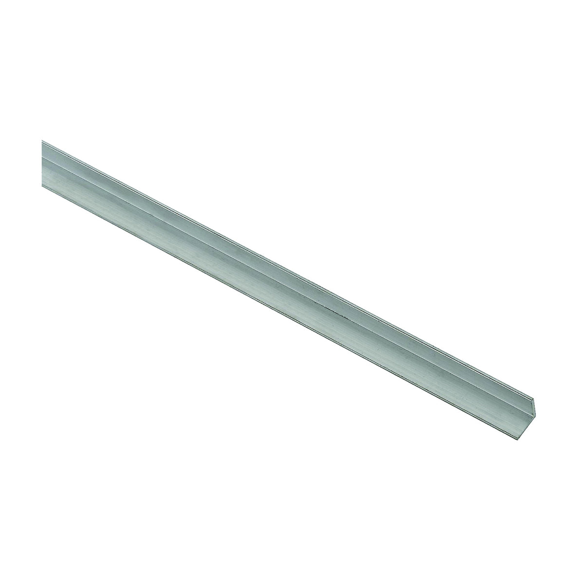 Stanley Hardware 4203BC Series N258-269 Angle Stock, 1/2 in L Leg, 96 in L, 1/16 in Thick, Aluminum, Mill