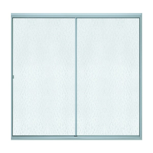 Sterling 500C Series 500C-59S Bath Door, Standard Frame, Aluminum Frame, Clear Glass, Tempered Glass, 1/8 in Glass