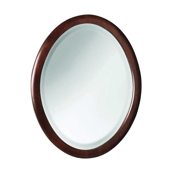 Foremost Shiloh SHCOM1822 Mirror, Oval, 18 in W, 22 in H, Wood Frame, Wire Mounting