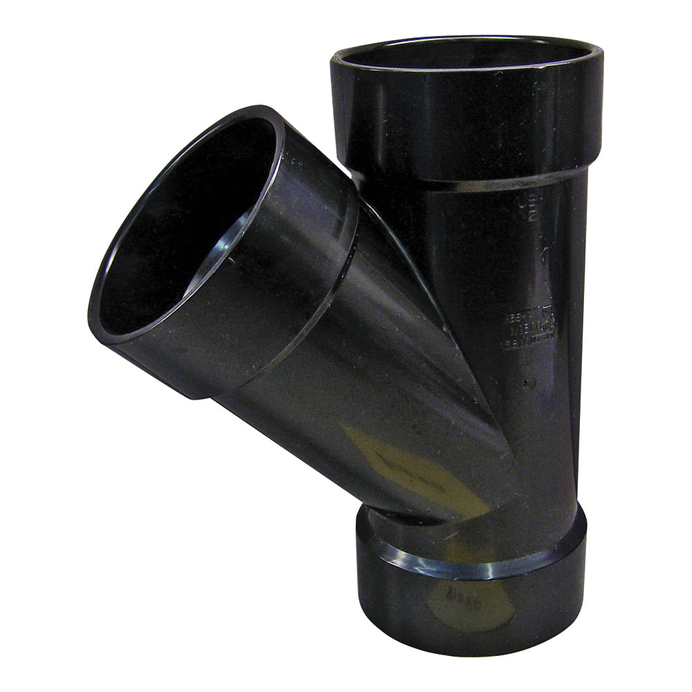 GENOVA 81030 Pipe Wye, 3 in, Hub, ABS, SCH 40 Schedule