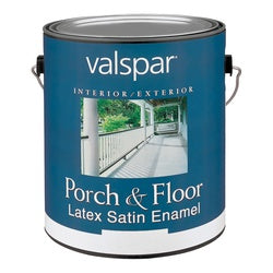 Valspar 027.0001505.007 Latex Porch and Floor Paint, Satin, Clear, 1 gal