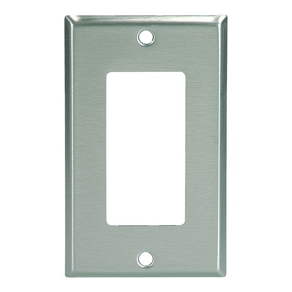 Eaton Cooper Wiring 93401 93401-BOX1 Wallplate, 4-1/2 in L, 2-3/4 in W, 1 -Gang, Stainless Steel, Brushed Satin