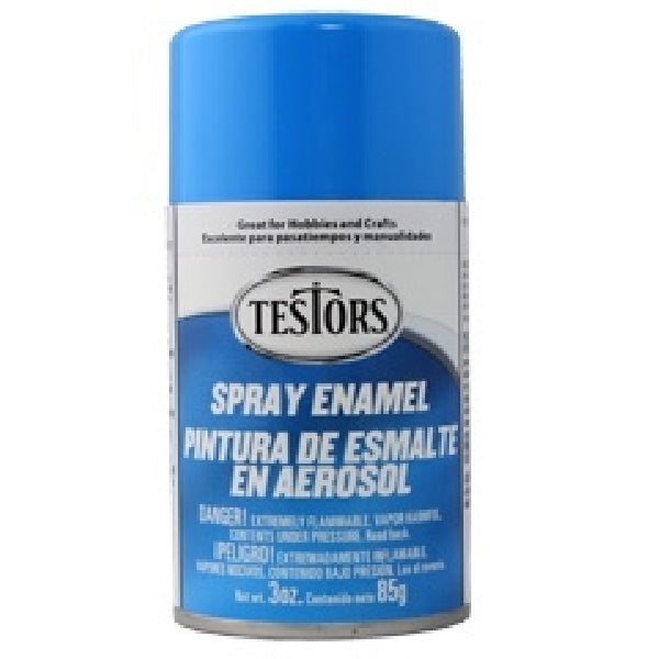 TESTORS 1208T Enamel Spray Paint, Gloss, Light Blue, 3 oz