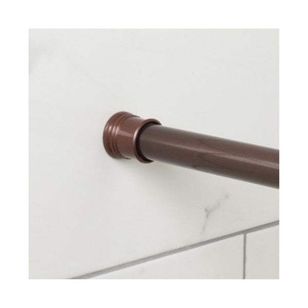 Zenna Home TwistTight 506W/505RB Shower Rod, 72 in L Adjustable, 1-1/4 in Dia Rod, Steel, Bronze