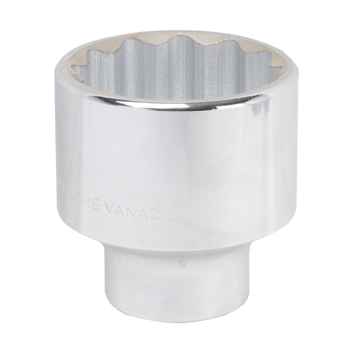 Vulcan MT-SM6055 Drive Socket, 55 mm Socket, 3/4 in Drive, 12-Point, Chrome Vanadium Steel, Chrome