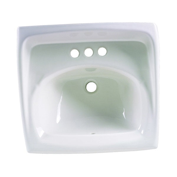 American Standard Lucerne 0355.012.020 Bathroom Sink, Rectangular Basin, 3-Deck Hole, 18-1/4 in OAW, 12-1/8 in OAH, White