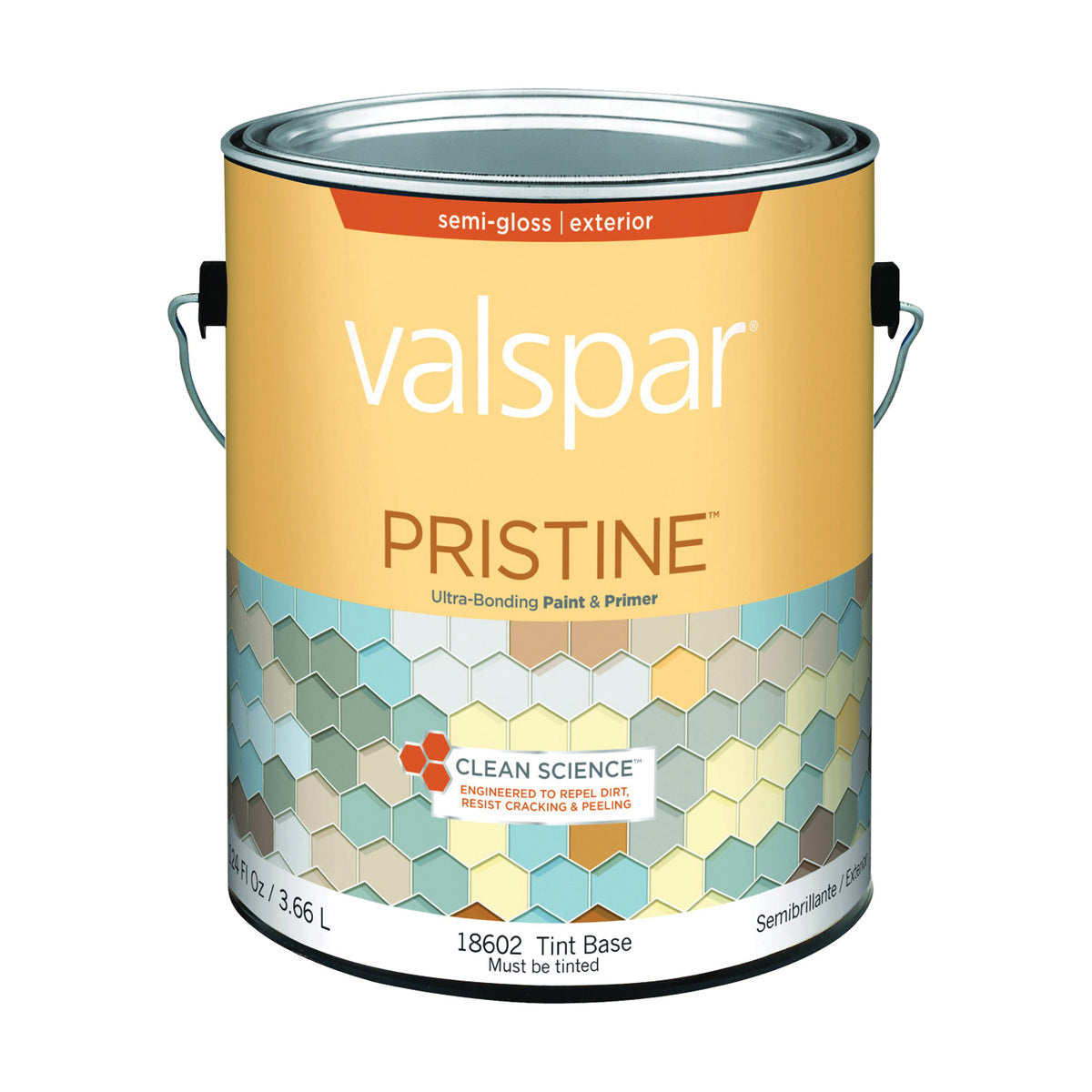 Valspar 027.0018602.007 Latex Paint, Semi-Gloss, Tint Base, 1 gal