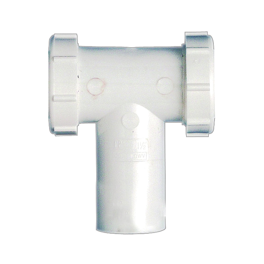 Plumb Pak PP66-7W Center Outlet and Tailpiece, 1-1/2 in, Slip-Joint, Plastic, White
