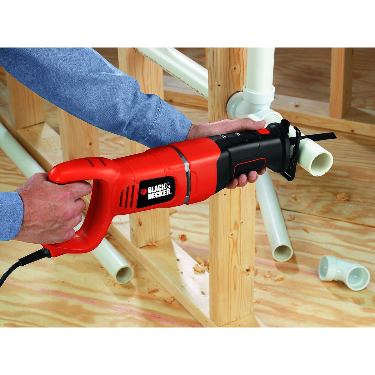 Black+Decker RS500K Reciprocating Saw, 8.5 A, 1-1/8 in L Stroke, 2400 spm