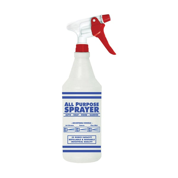 SM ARNOLD 92-763 Sprayer Bottle, 32 oz Capacity, Trigger Nozzle, Red/White