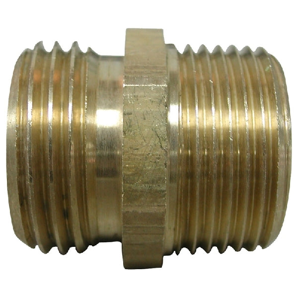 Landscapers Select PMB-466LFBC Hose Adapter, 3/4 x 3/4 x 1/2 in, MHT x MIP x FIP, Brass, Brass, For: Garden Hose