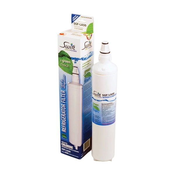 SWIFT GREEN FILTERS SGF-LA50 Refrigerator Water Filter, 0.5 gpm, 0.5 um Filter, Coconut Shell Carbon Block Filter Media