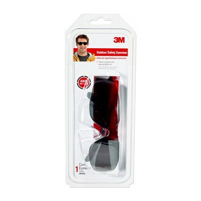 3M TEKK Protection 90552-00000B Safety Eyewear, Anti-Scratch Lens, Polycarbonate Lens, Wraparound Frame, Black Frame