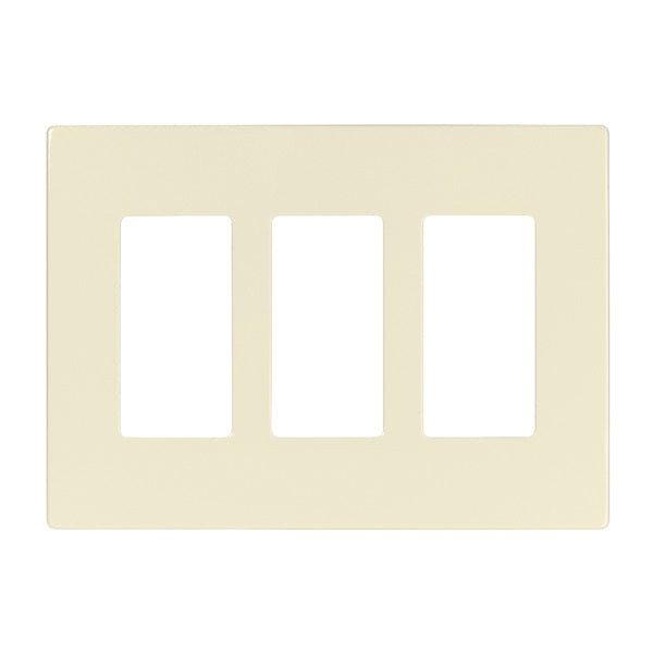 Eaton Cooper Wiring PJS PJS263LA Wallplate, 4.87 in L, 6-3/4 in W, 3 -Gang, Polycarbonate, Light Almond