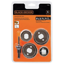 Load image into Gallery viewer, Black+Decker 71-120 Hole Saw Kit, 5-Piece, Steel
