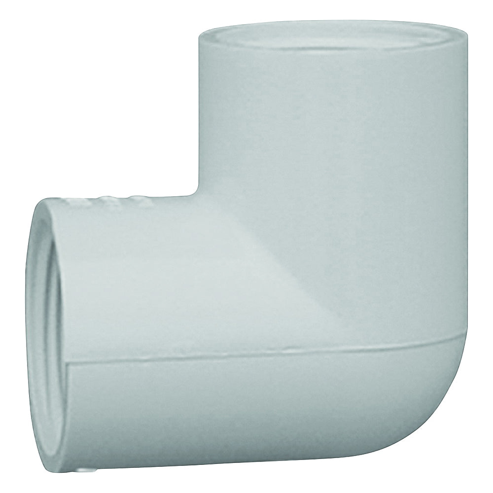 GENOVA 300 Series 33710 Pipe Elbow, 1 in, FIP, 90 deg Angle, PVC, White, SCH 40 Schedule