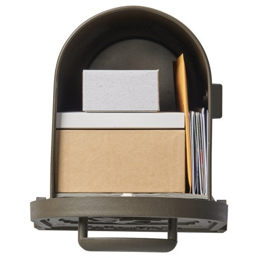 Gibraltar Mailboxes Arlington Series AR15T000 Mailbox, 1475 cu-in Capacity, Galvanized Steel, Bronze, 9-1/2 in W