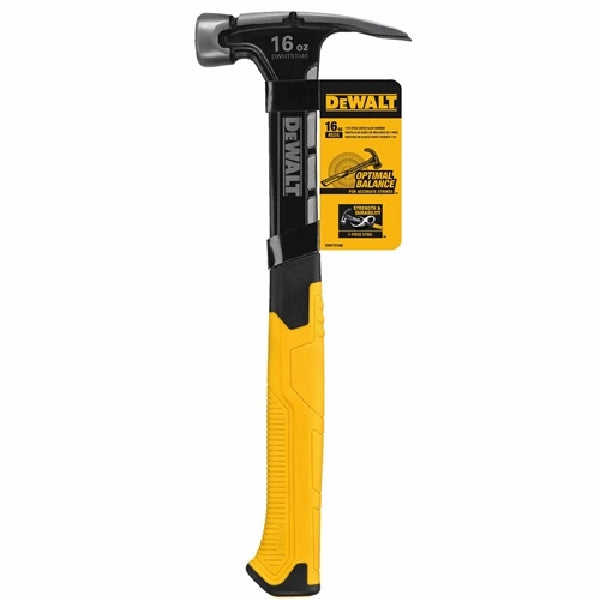 DeWALT DWHT51048 Nailing Hammer, 16 oz Head, Rip Claw, Smooth Head, Steel Head, 13-1/4 in OAL