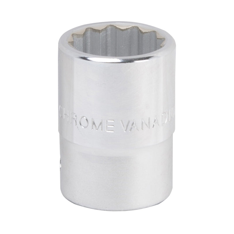 Vulcan MT-SM6026 Drive Socket, 26 mm Socket, 3/4 in Drive, 12-Point, Chrome Vanadium Steel, Chrome