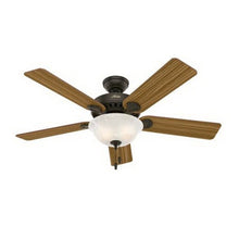 Load image into Gallery viewer, Hunter 53250/28724 Ceiling Fan, 5-Blade, Cherry/Oak Blade, 52 in Sweep, Fiberboard Blade, 3-Speed, With Lights: Yes
