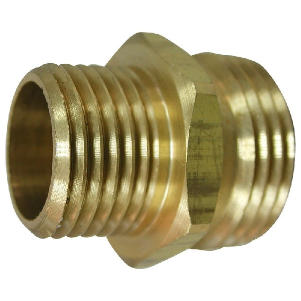 Landscapers Select PMB-469LFBC Hose Adapter, 3/4 x 1/2 in, MHT x MIP, Brass, Brass, For: Garden Hose