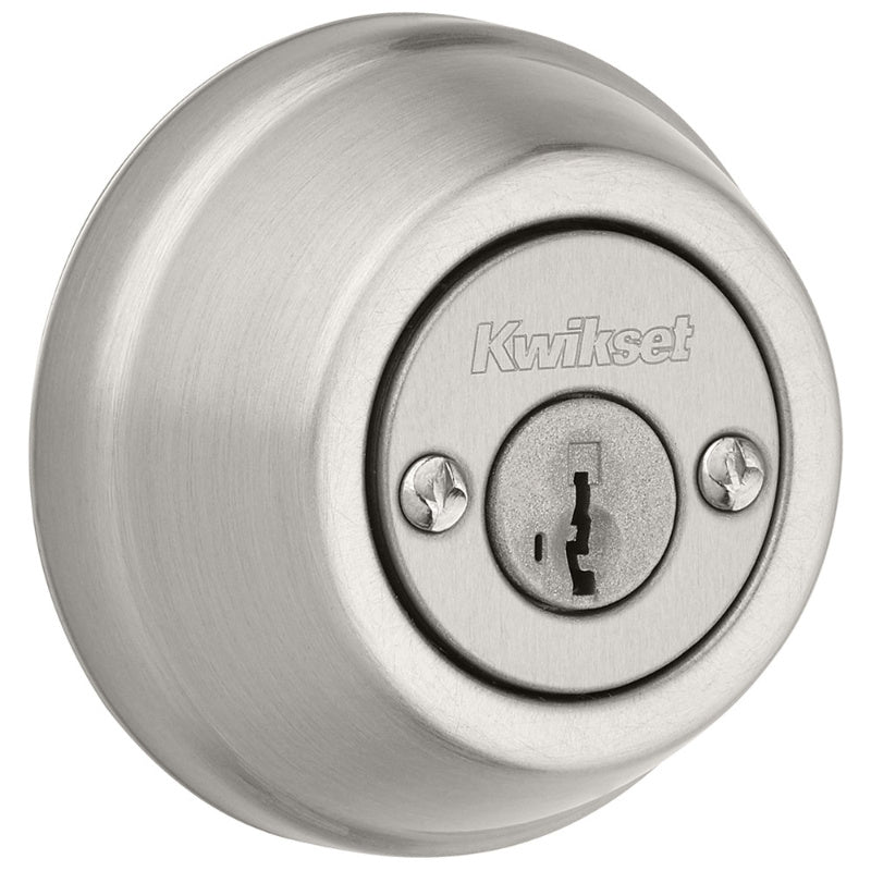 Kwikset 78515RCALRCSK3BX Deadbolt, 2 Grade, Keyed Alike Key, Steel, Satin Nickel, 2-3/8 x 2-3/4 in Backset