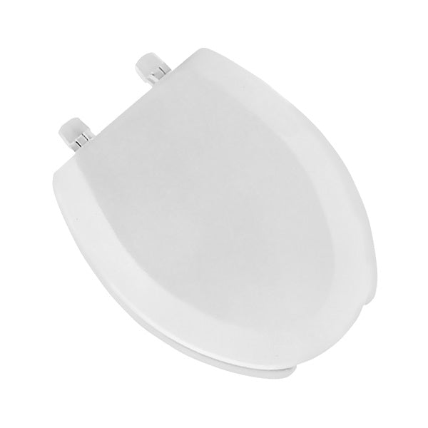 BEMIS 1440EC000 Toilet Seat, Elongated, Molded Wood, White, Dial Hinge