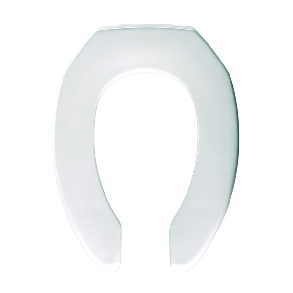 BEMIS M1955C-000 Toilet Seat, Elongated, Plastic, White, Sta-Tite Hinge