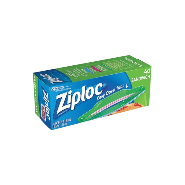 Ziploc 00391 Sandwich Bag, Plastic