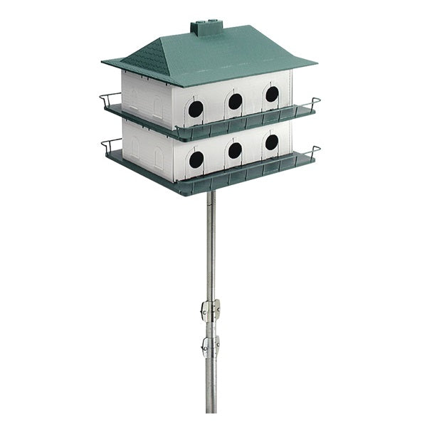 HEATH PH-12 Bird House, 21 in W, 18 in H, Plastic, Green/White