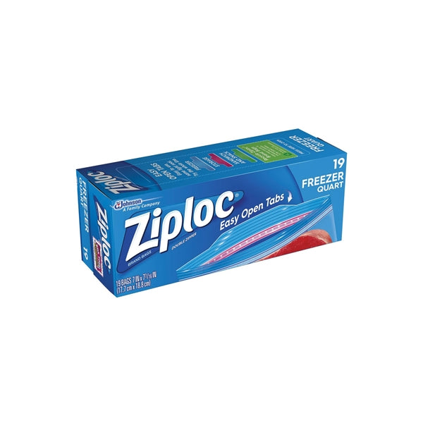 Ziploc 00388 Freezer Bag, 1 qt Capacity