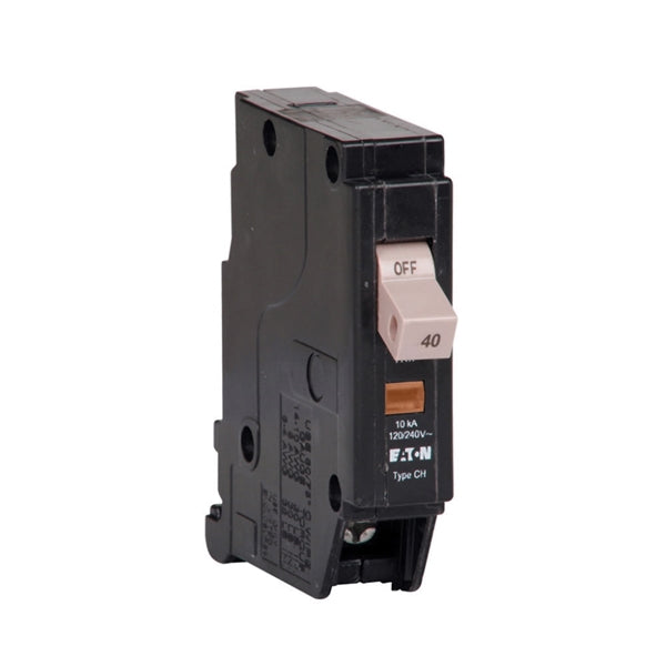 Cutler-Hammer CHF140 Circuit Breaker with Flag, Type CHF, 40 A, 1 -Pole, 120/240 V, Mechanical Trip, Plug Mounting