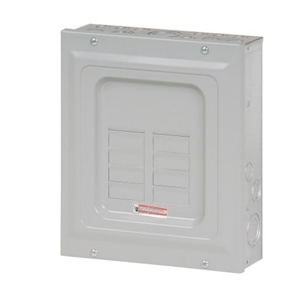 Cutler-Hammer BR BR612L125SP Load Center, 125 A, 6 -Space, 12 -Circuit, Main Lug, NEMA 1 Enclosure, Light Gray