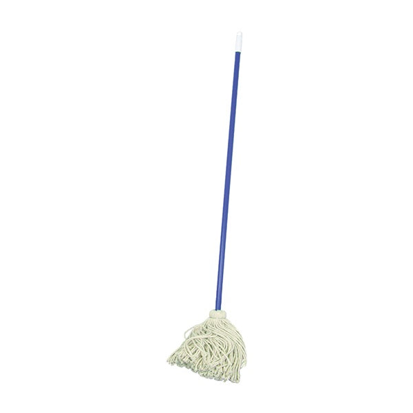 BIRDWELL 9620-6 Deck Mop with Swivel Cap, 48 in L, Cotton Mop Head, Metal Handle