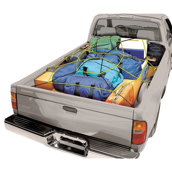 KEEPER ZipNet 06141 Adjustable Cargo Net, 86 in L, 74 in W, Rubber, Black/Yellow