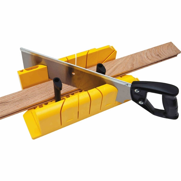 STANLEY 20-600 Clamping Mitre Box, 14 in W Cutting, 45/90 deg, 45 deg Face Angle, 22.5 deg Octagonal Cutting Slot