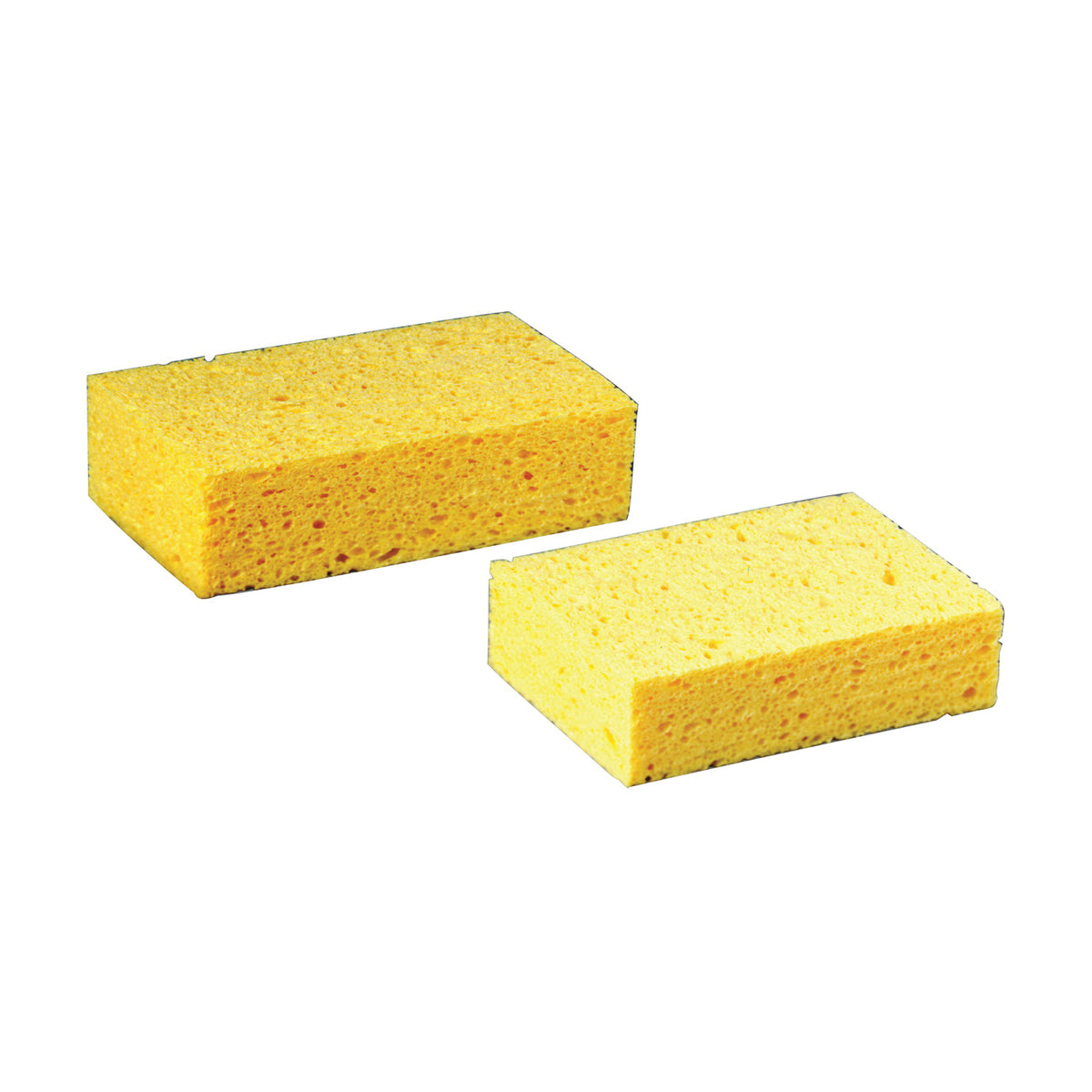 3M 7456-T Commercial Sponge, 7-1/2 in L, 4-3/8 in W, 2.06 mil Thick, Cellulose, Yellow