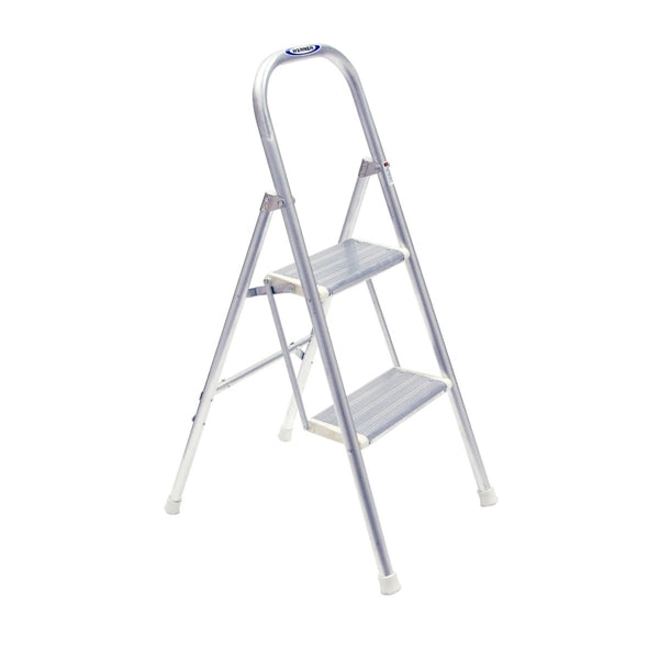 WERNER 244 Step Ladder, 42 in H, Type III Duty Rating, Aluminum, 200 lb
