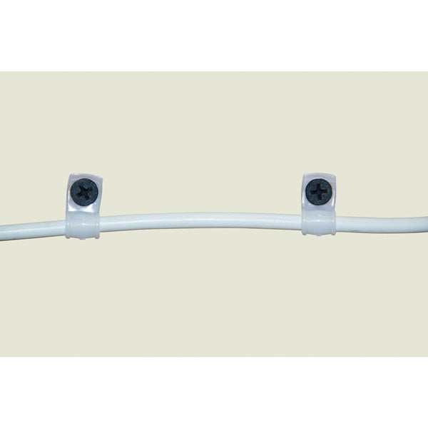 GB PPC-1525 Cable Clamp, 1/4 in Max Bundle Dia, Plastic, White