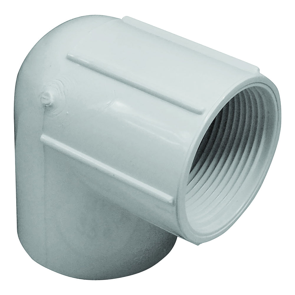 GENOVA 300 Series 33920 Pipe Elbow, 2 in, Slip x FIP, 90 deg Angle, PVC, White, SCH 40 Schedule