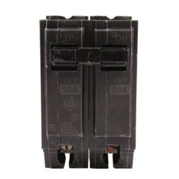GE Industrial Solutions THQL2150 Feeder Circuit Breaker, Type THQL, 50 A, 2 -Pole, 120/240 V, Plug Mounting
