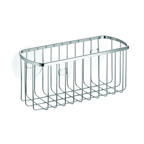 iDESIGN 69002 Shower Caddy, Stainless Steel, Chrome, 4 in OAW, 4 in OAH, 9 in OAD