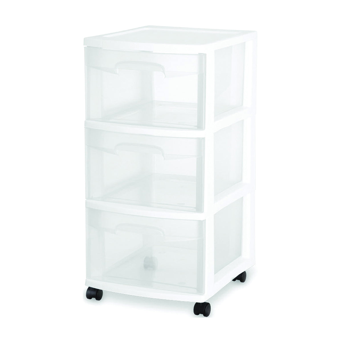 Sterilite 28308002 Drawer Cart, 3-Drawer, Plastic, 12-5/8 in OAW, 14-1/2 in OAH, 24 in OAD