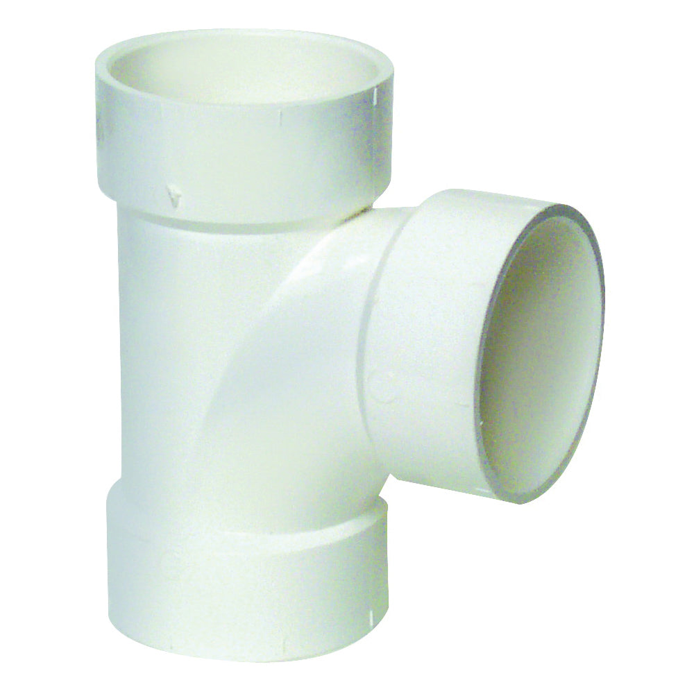 GENOVA 700 Series 71130 Sanitary Pipe Tee, 3 in, Hub, PVC, SCH 40 Schedule