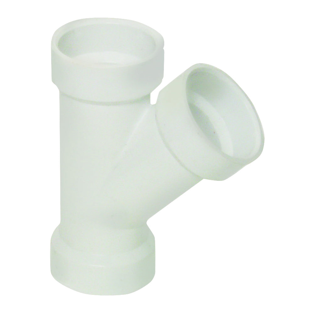 GENOVA 71015 Pipe Wye, 1-1/2 in, Hub, PVC, SCH 40 Schedule