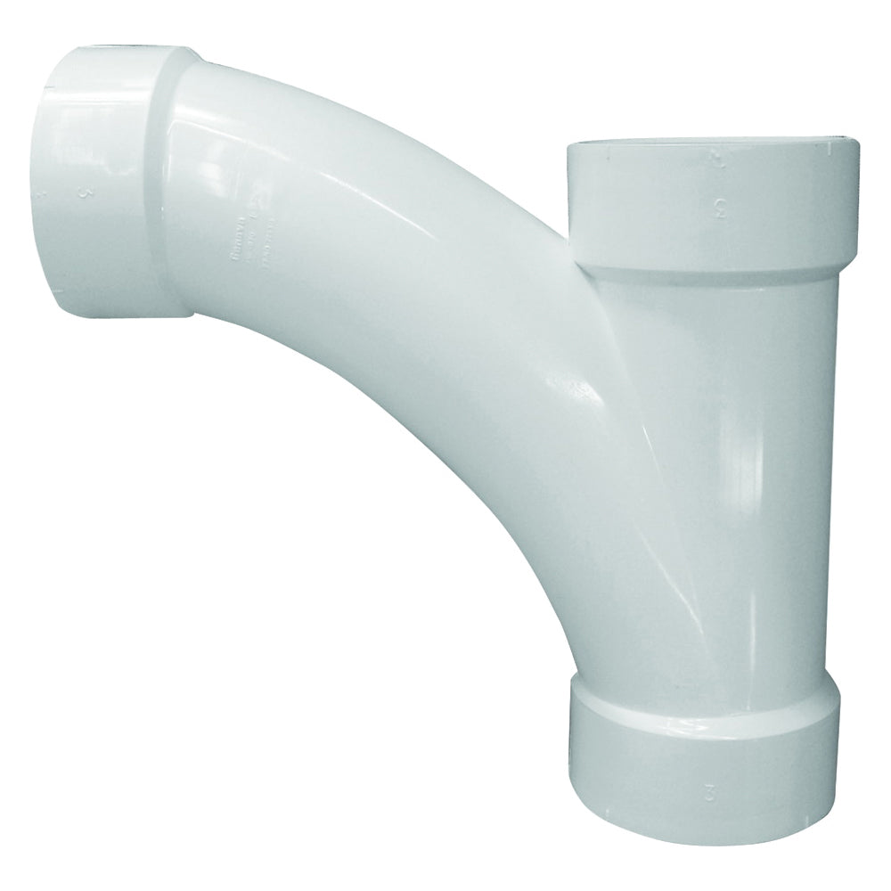GENOVA 72530 Pipe Tee Wye, 3 in, Hub, PVC, SCH 40 Schedule