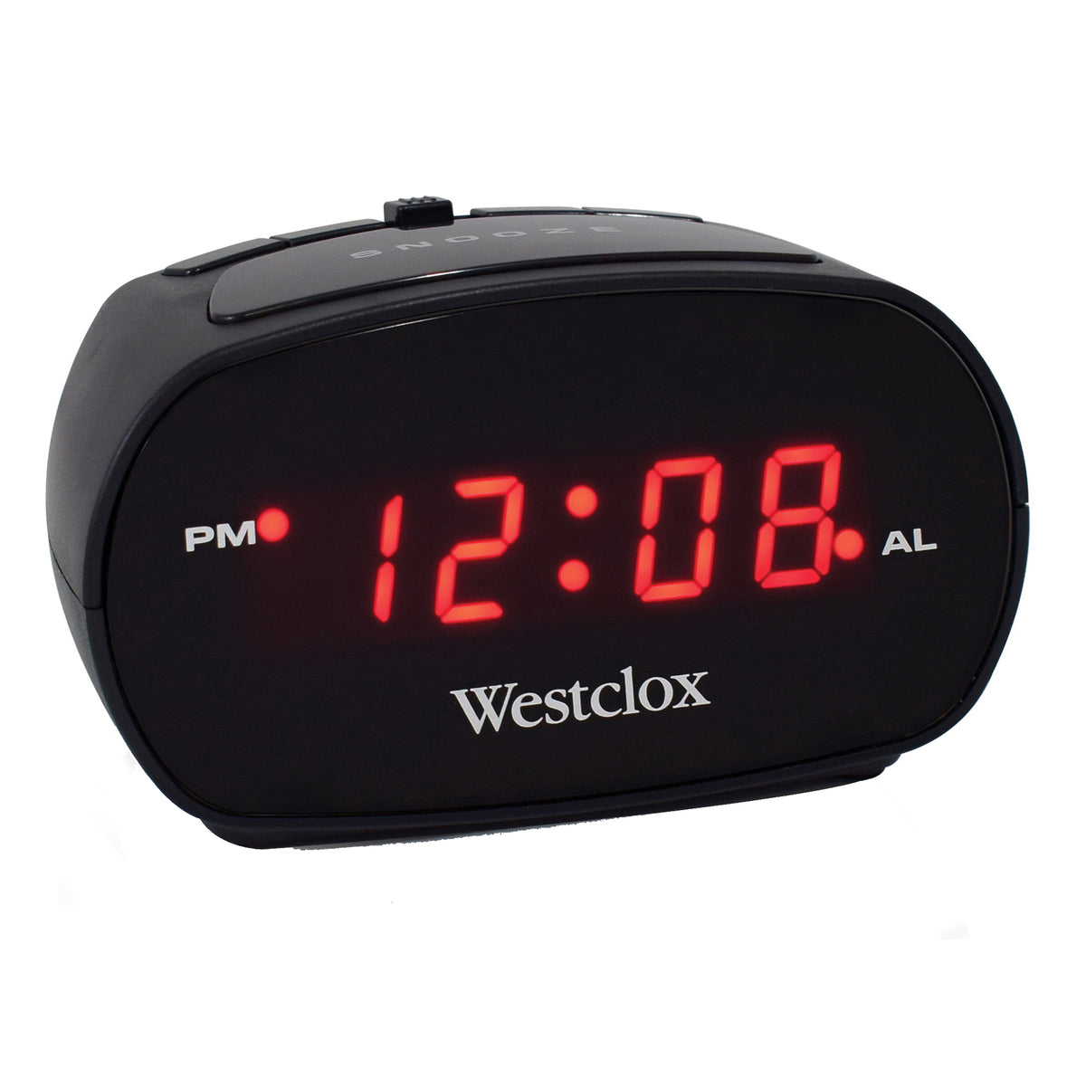 Westclox 70044A Alarm Clock, LED Display, Black Case